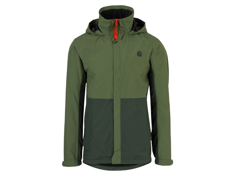 Agu heren regenjas section army green/green Groen
