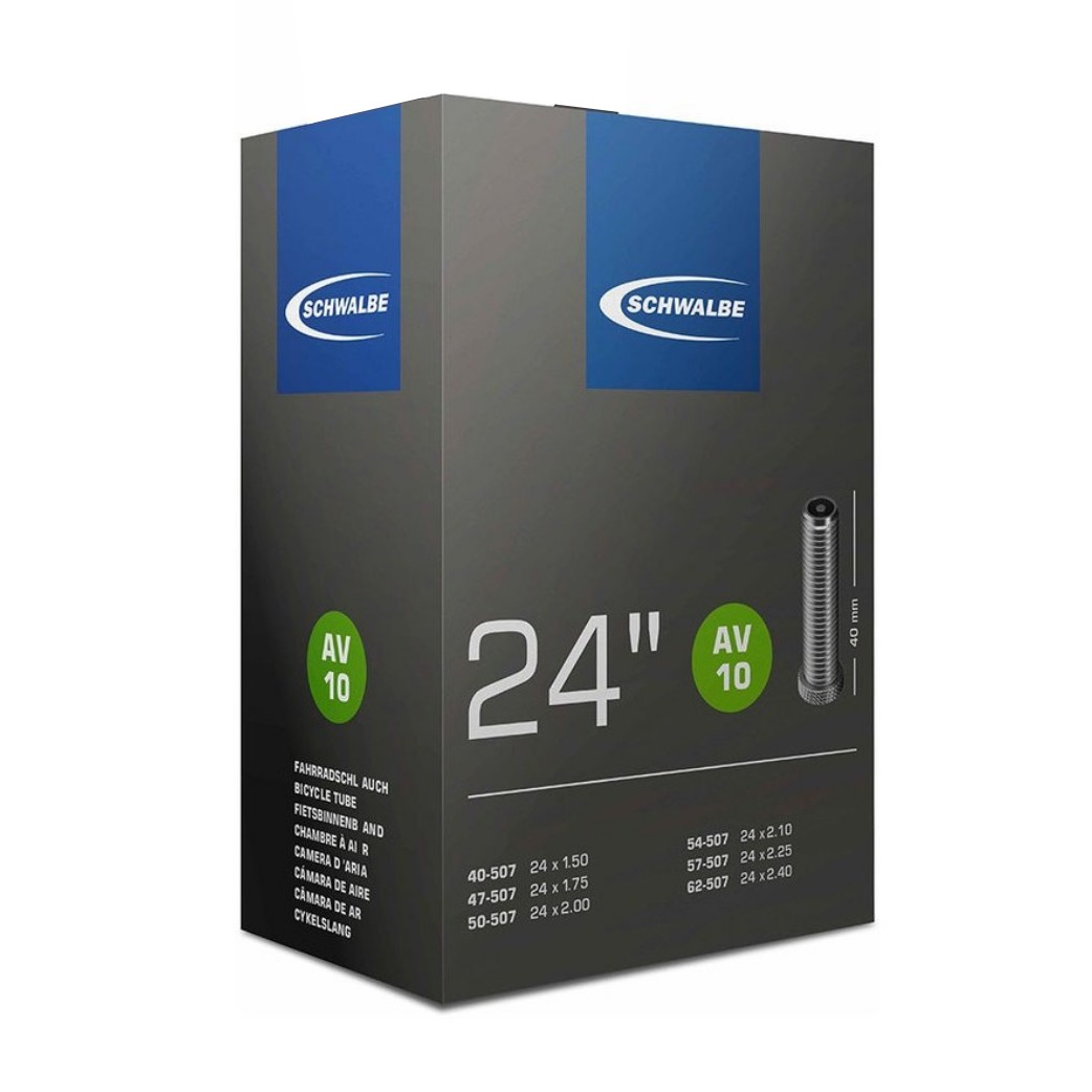 Schwalbe bib 24/25x1.50-2.25 schrader 40 Zwart