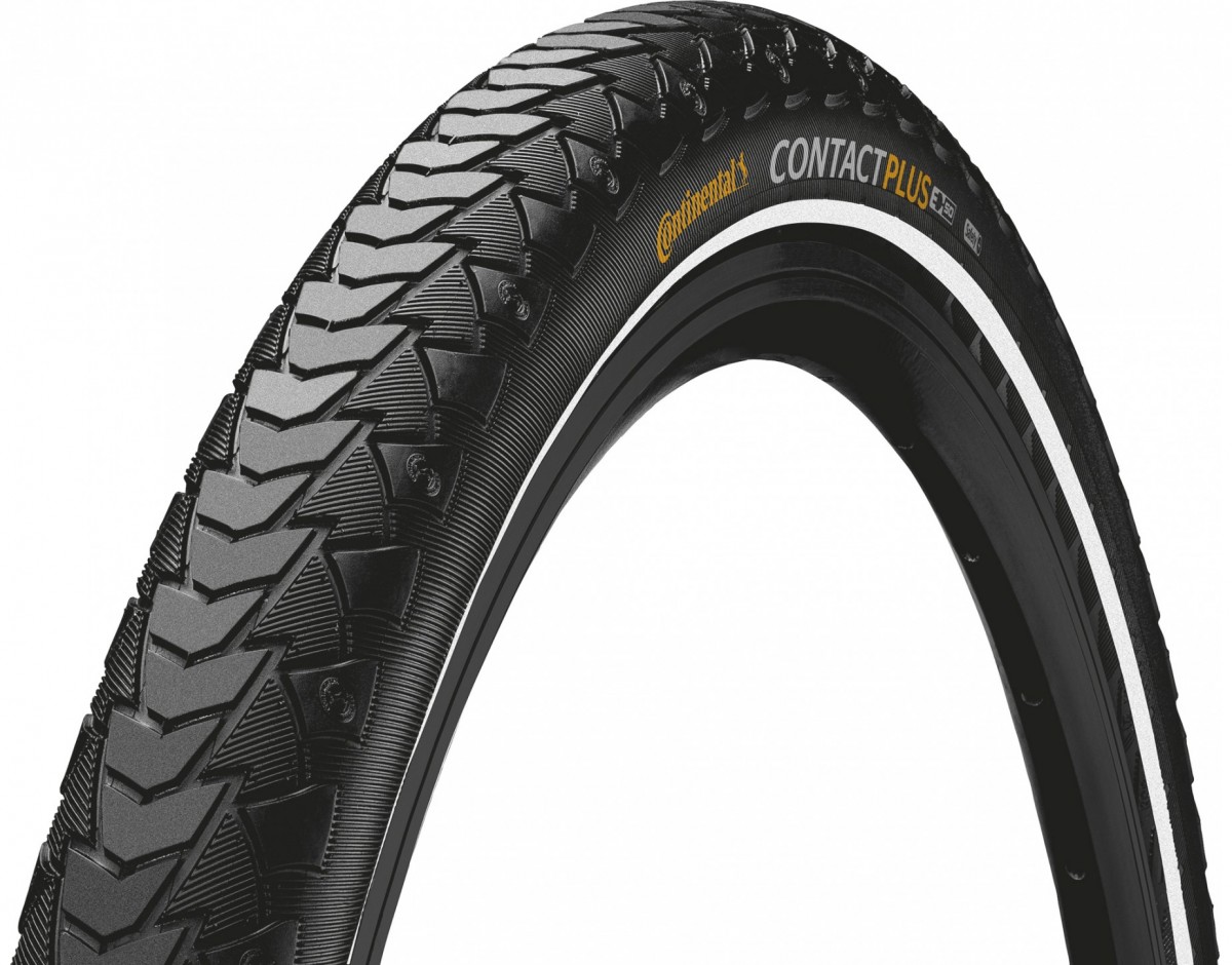 Continental Conti bub contact plus refl 28x1.6 refl zwa Zwart