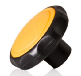 Spinder draaiknop met bout zwart/oranje (2) Oranje