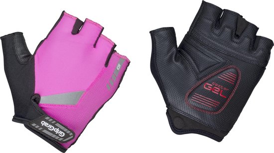 Gripgrab ProGel Hi-Vis Padded Glove Pink Hi-Vis