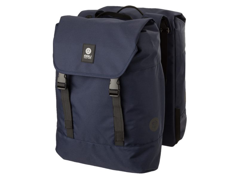Agu dwr dubbele fietstas urban navy Rood