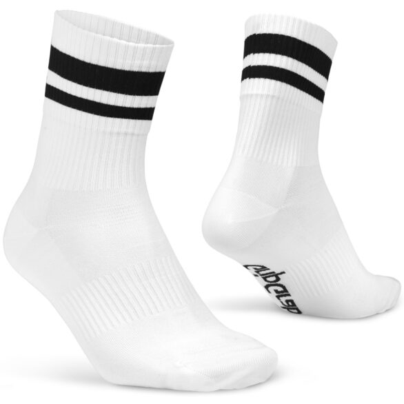 Gripgrab original stripes crew socks whithe White