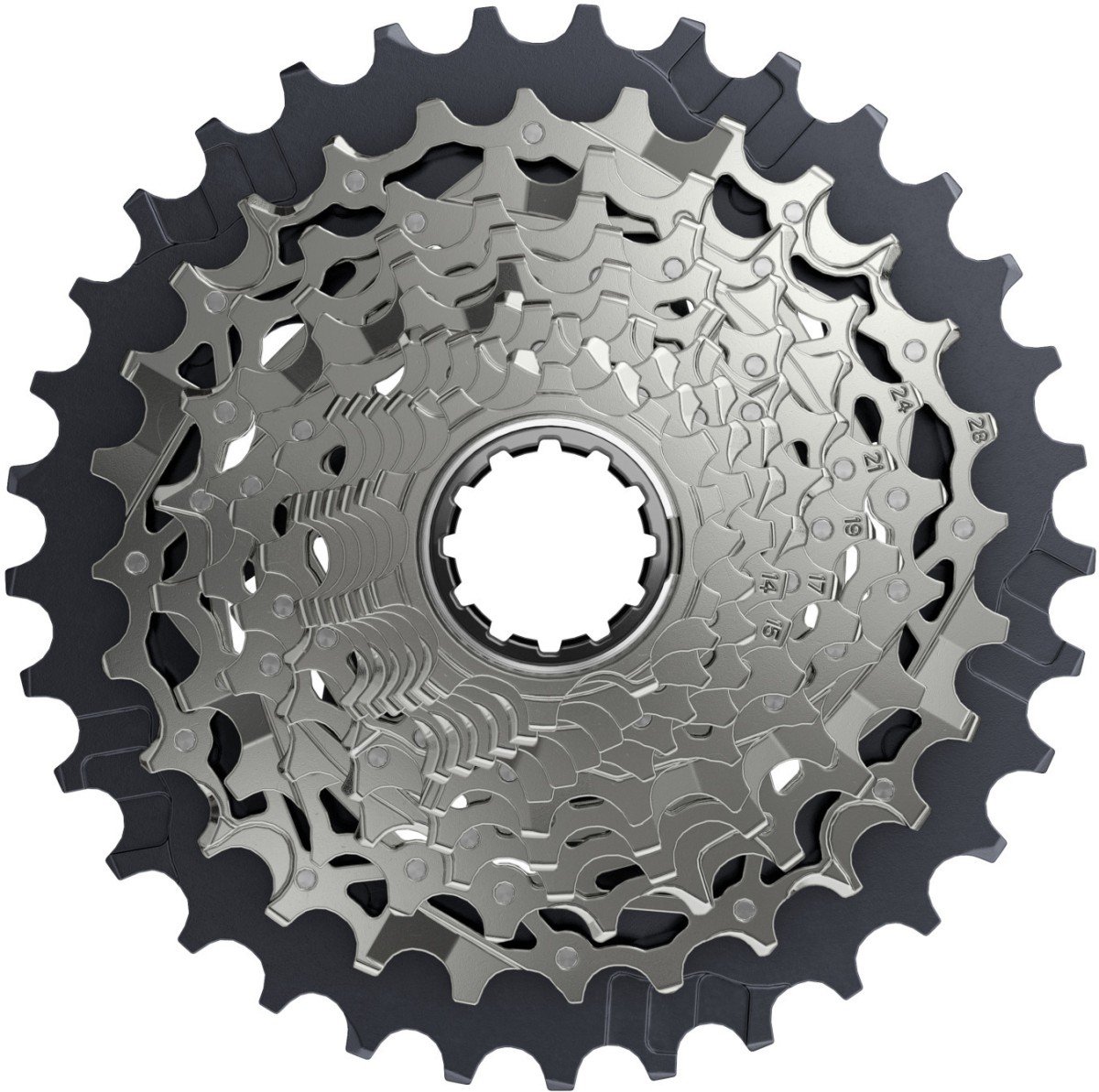 Sram cassette xg-1270 12 speed force axs 10-33 zil Zilver