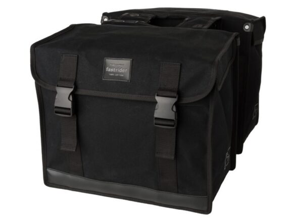 Fastrider Fr canvas 56l dubbele fietstas basics Zwart