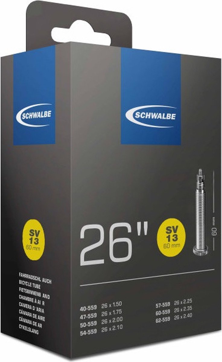 Schwalbe SV13 60mm (26x1.50-2.50) 10425363 Zwart