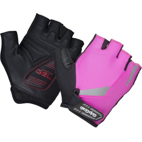 Gripgrab ProGel Hi-Vis Padded Glove Pink Hi-Vis