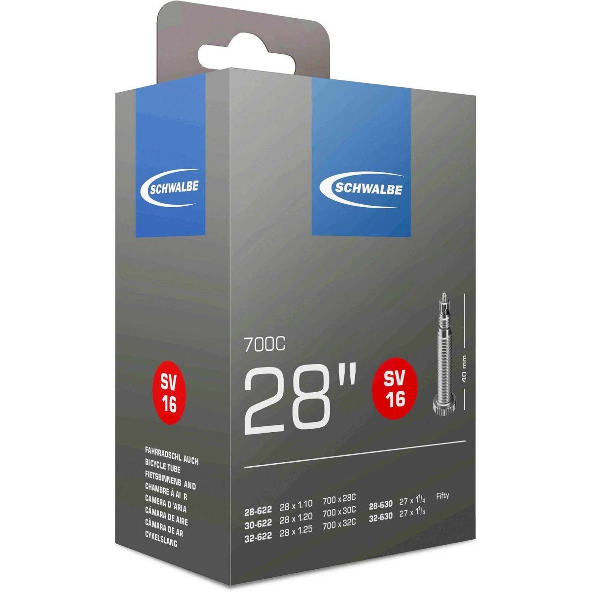 Schwalbe SV16 (28x1 1/8 - 28x1 1/4) 10431343 Zwart
