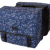 Fastrider Fr nara dubbele fietstas trend mini flower/blauw Blauw